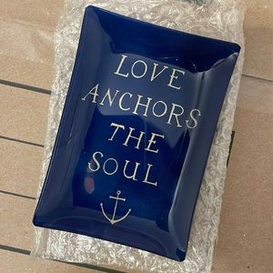 Fringe dark blue plate decor